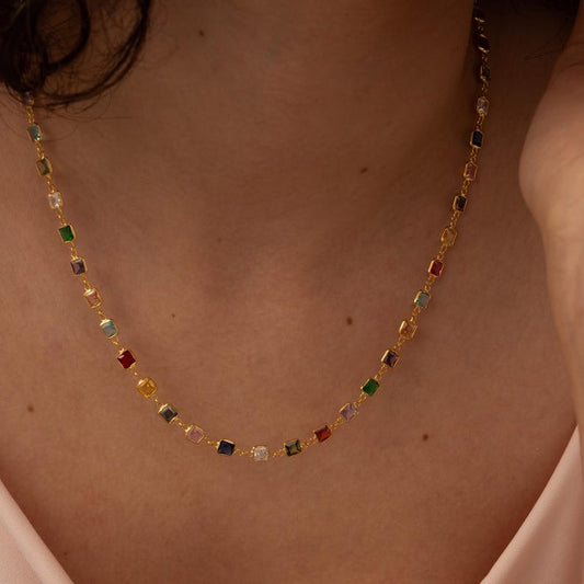 Color Grid Necklace