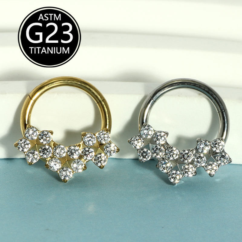 Shiny Flower Clicker Hoop