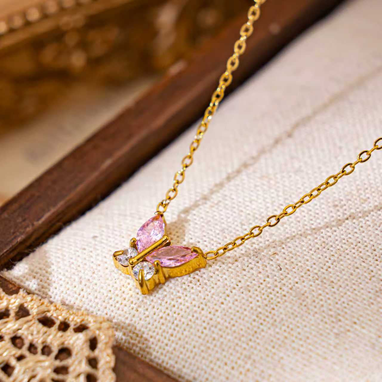 Tiny Butterfly Necklace