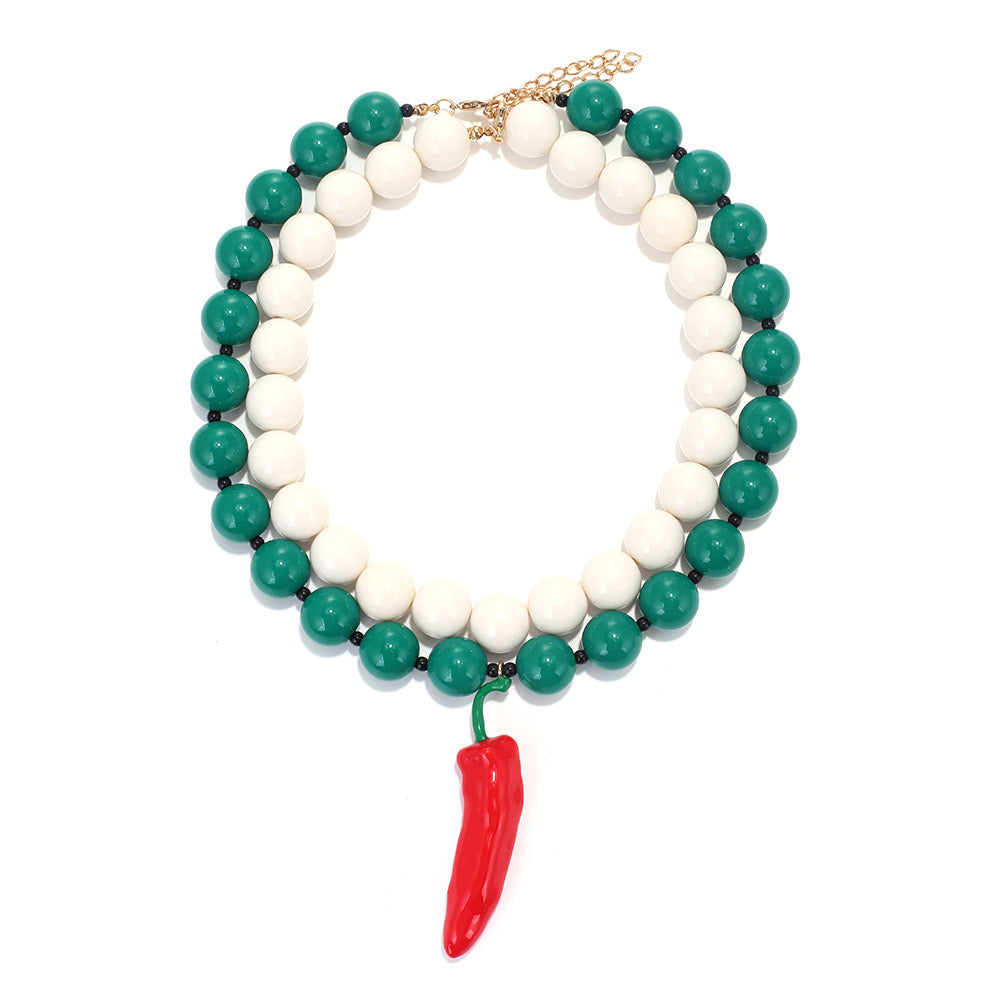Hot Chilli Candy Bead Necklace