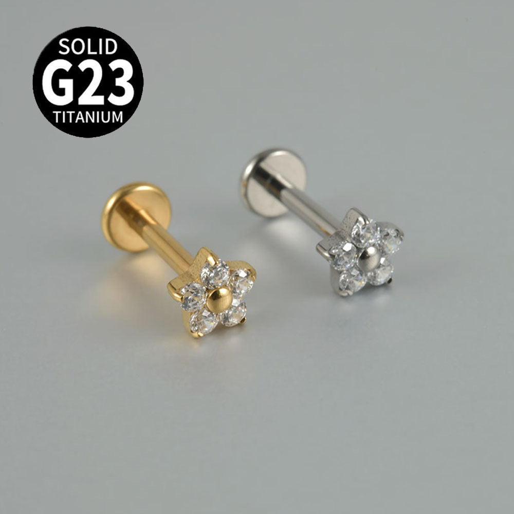 Mini Crystal Flower Labret