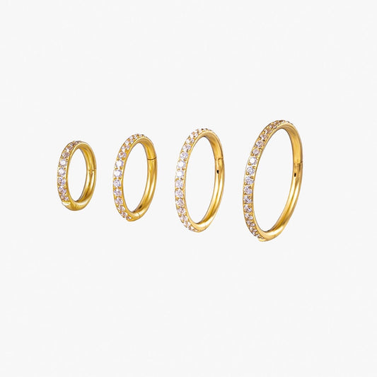 Diamond Gold Clicker Hoop