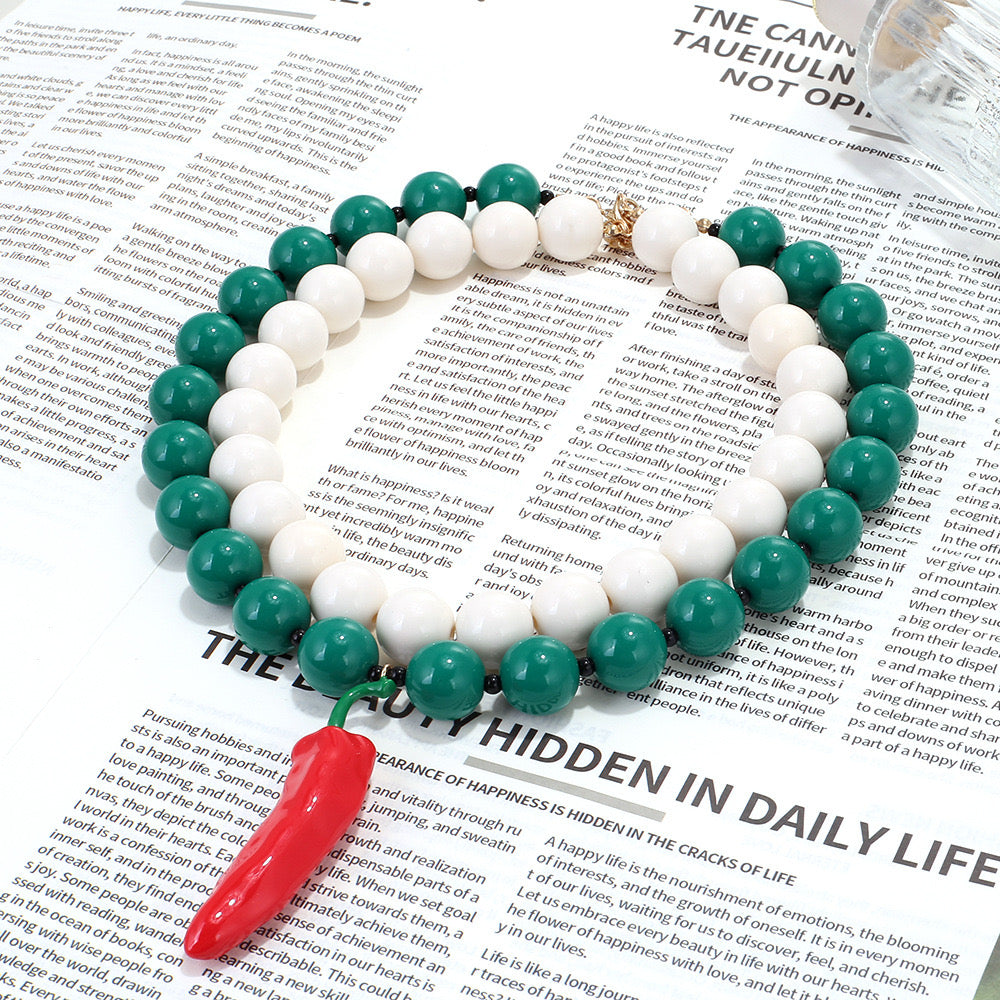 Hot Chilli Candy Bead Necklace