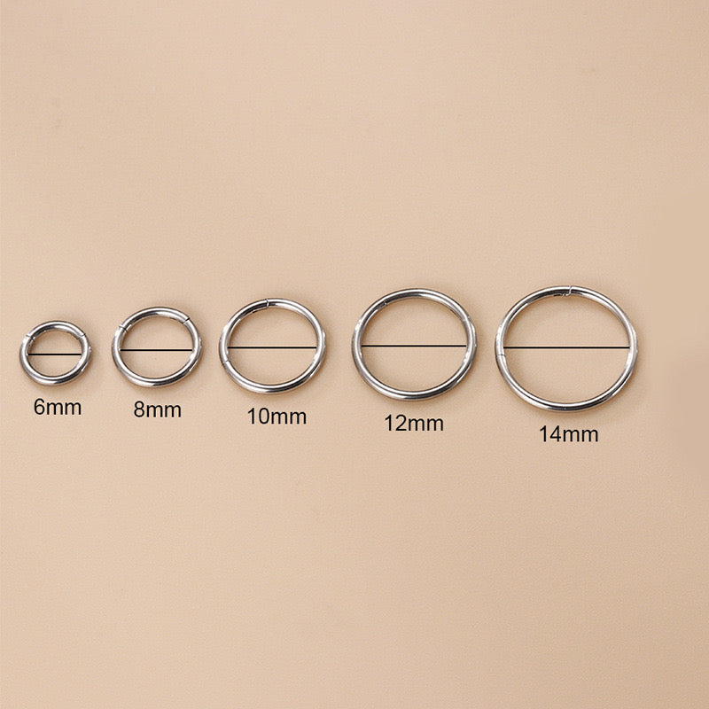 Simple Silver Clicker Hoop