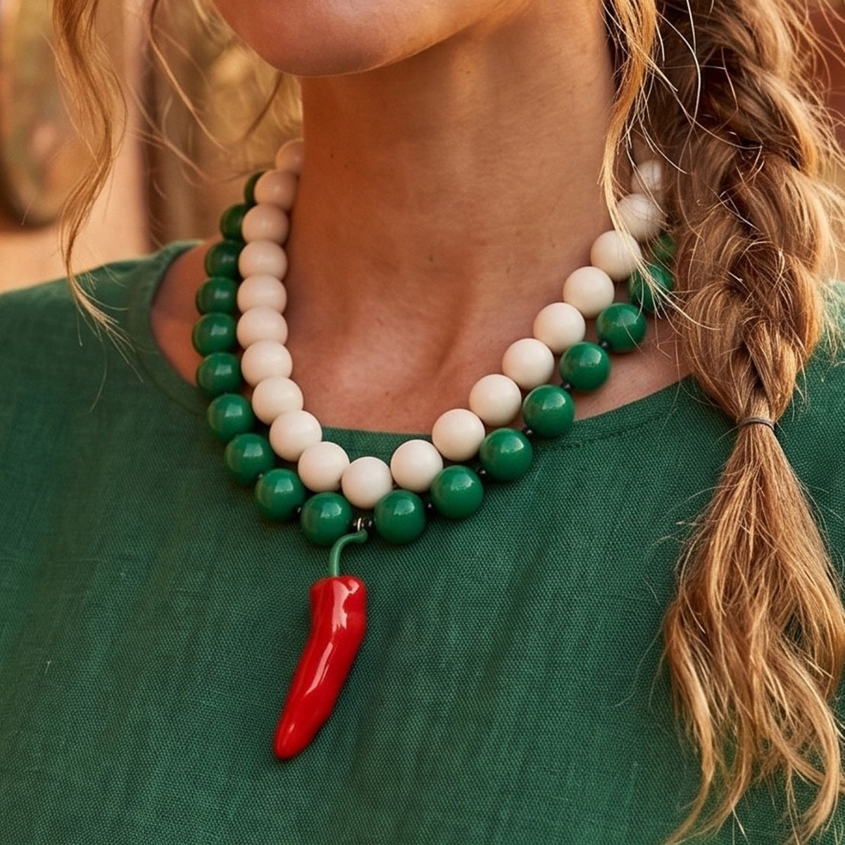 Hot Chilli Candy Bead Necklace