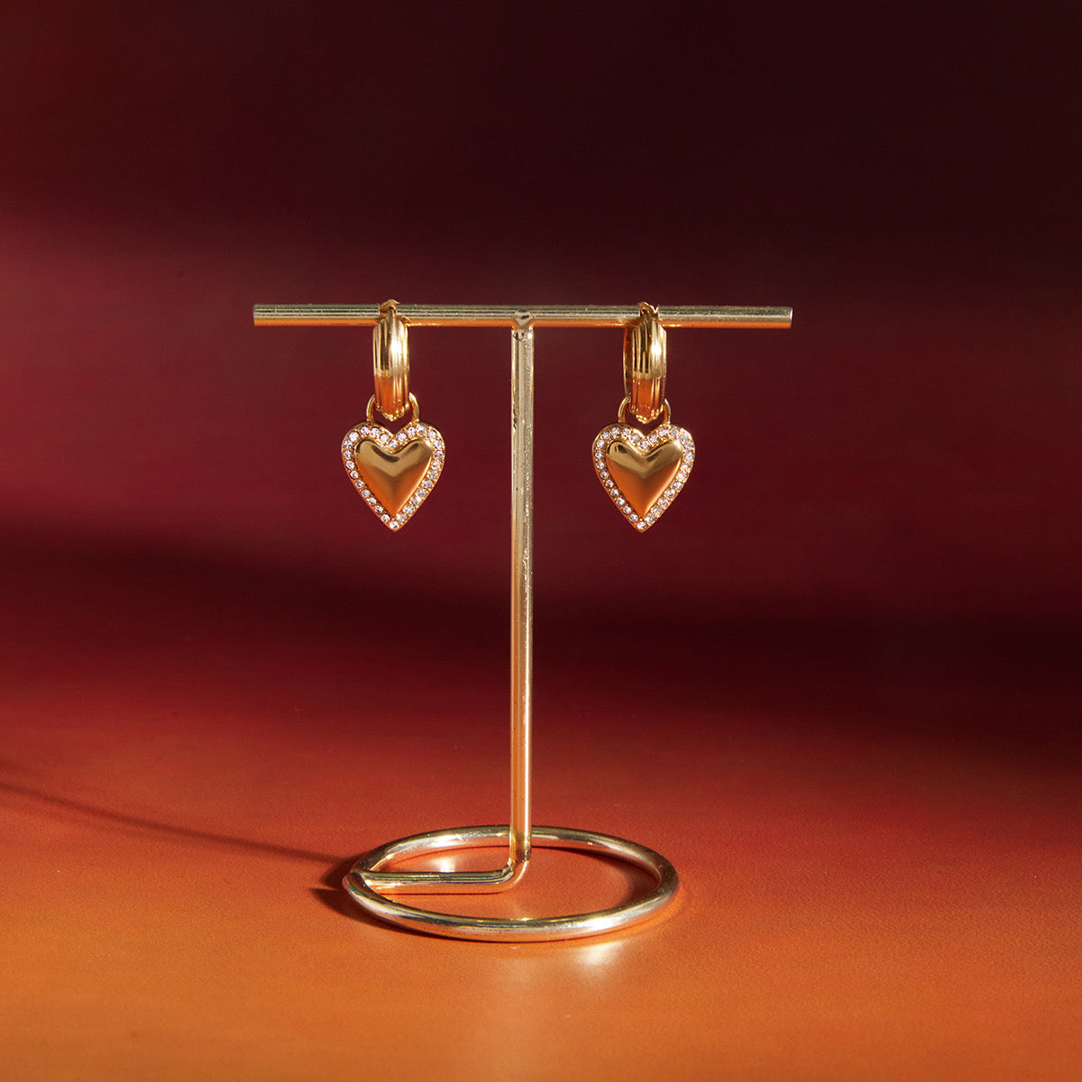 Chunky Hearts Hoops