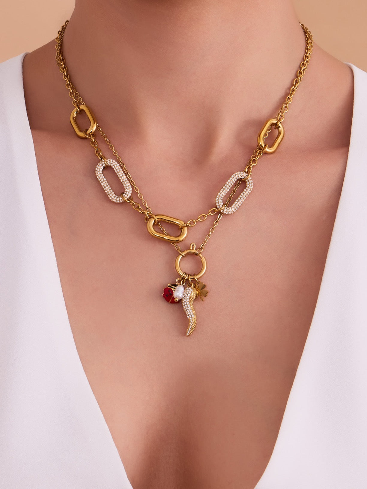 Crystal Bar Necklace