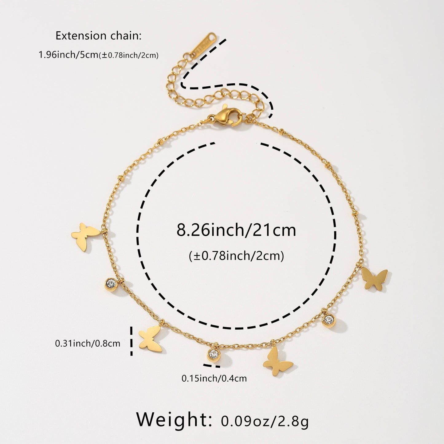 Butterfly Golden Anklet