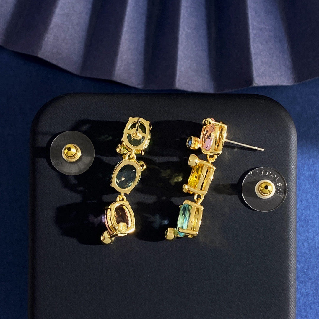 Multicolor Gem Earrings