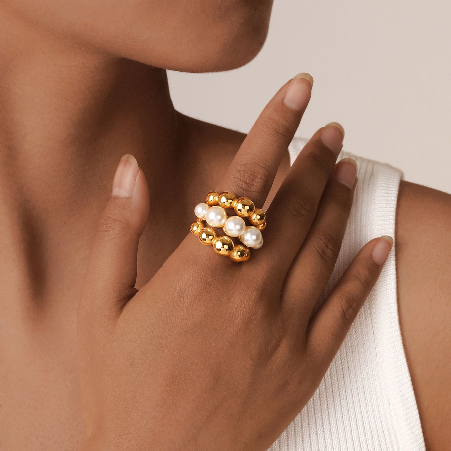 Chunky Pearl Ring