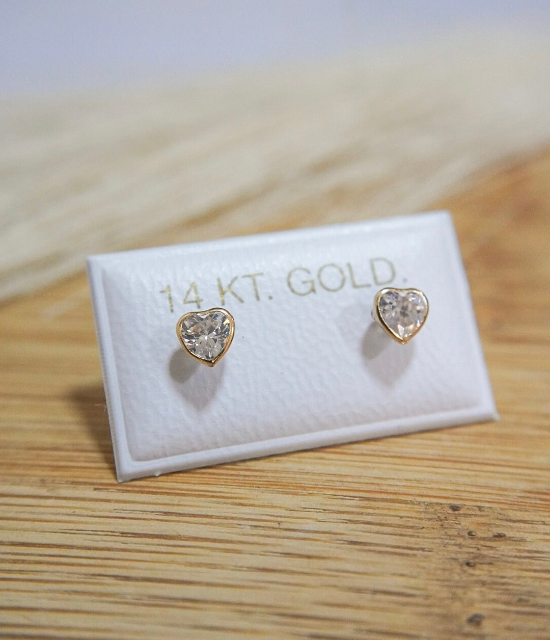 Hearts 14k Solid Gold Earrings