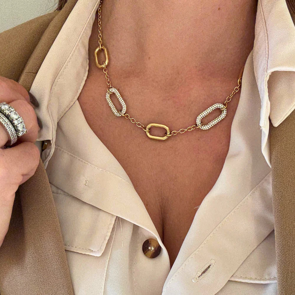 Crystal Bar Necklace