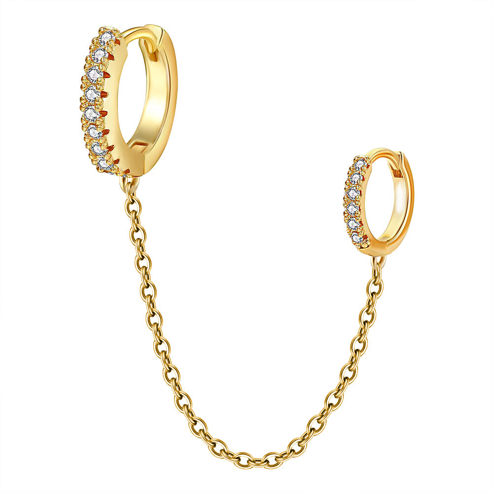 Noelle Chain Huggies