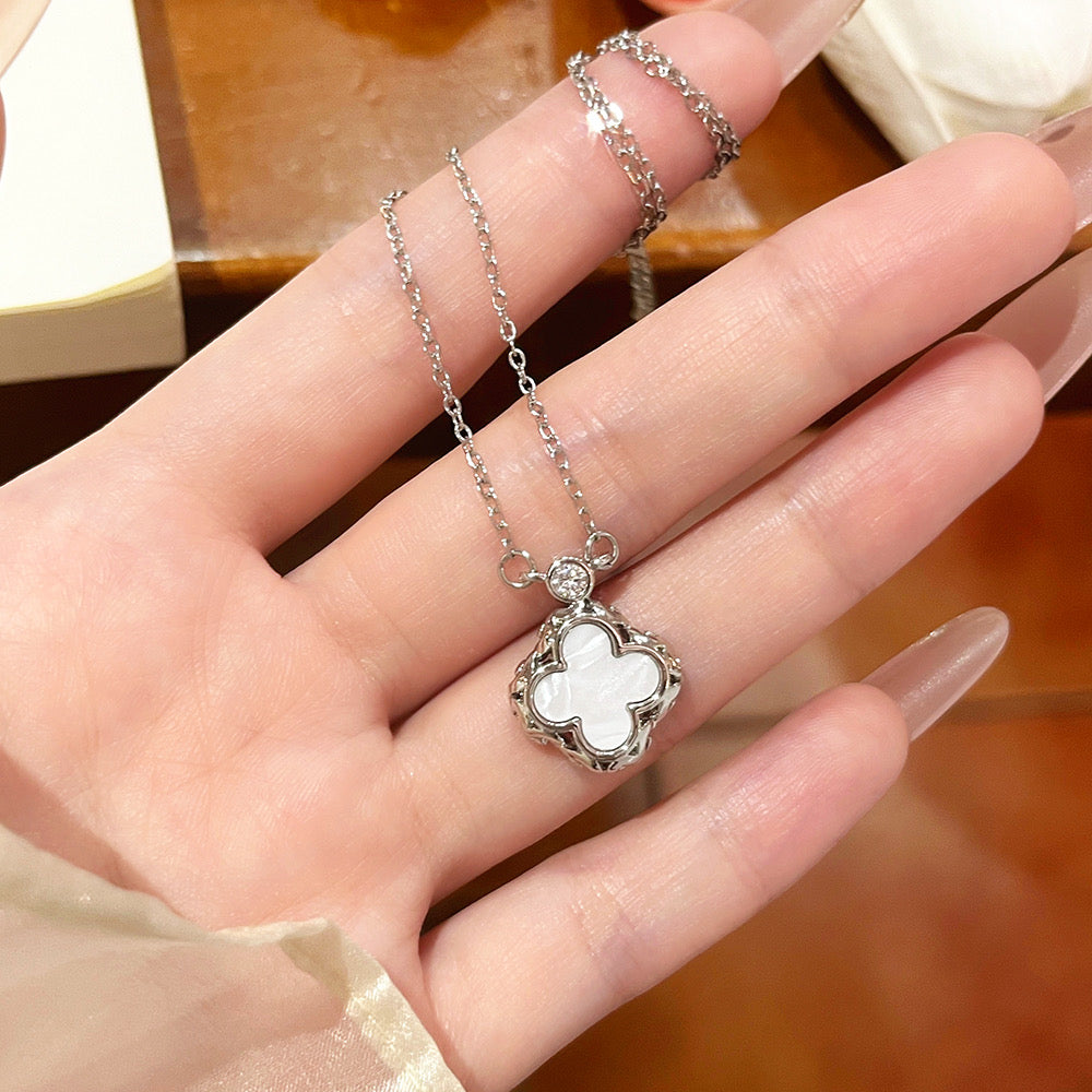 White Clover Necklace