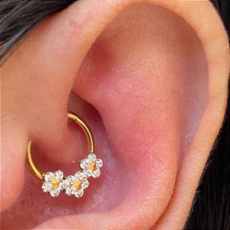 Shiny Flower Clicker Hoop