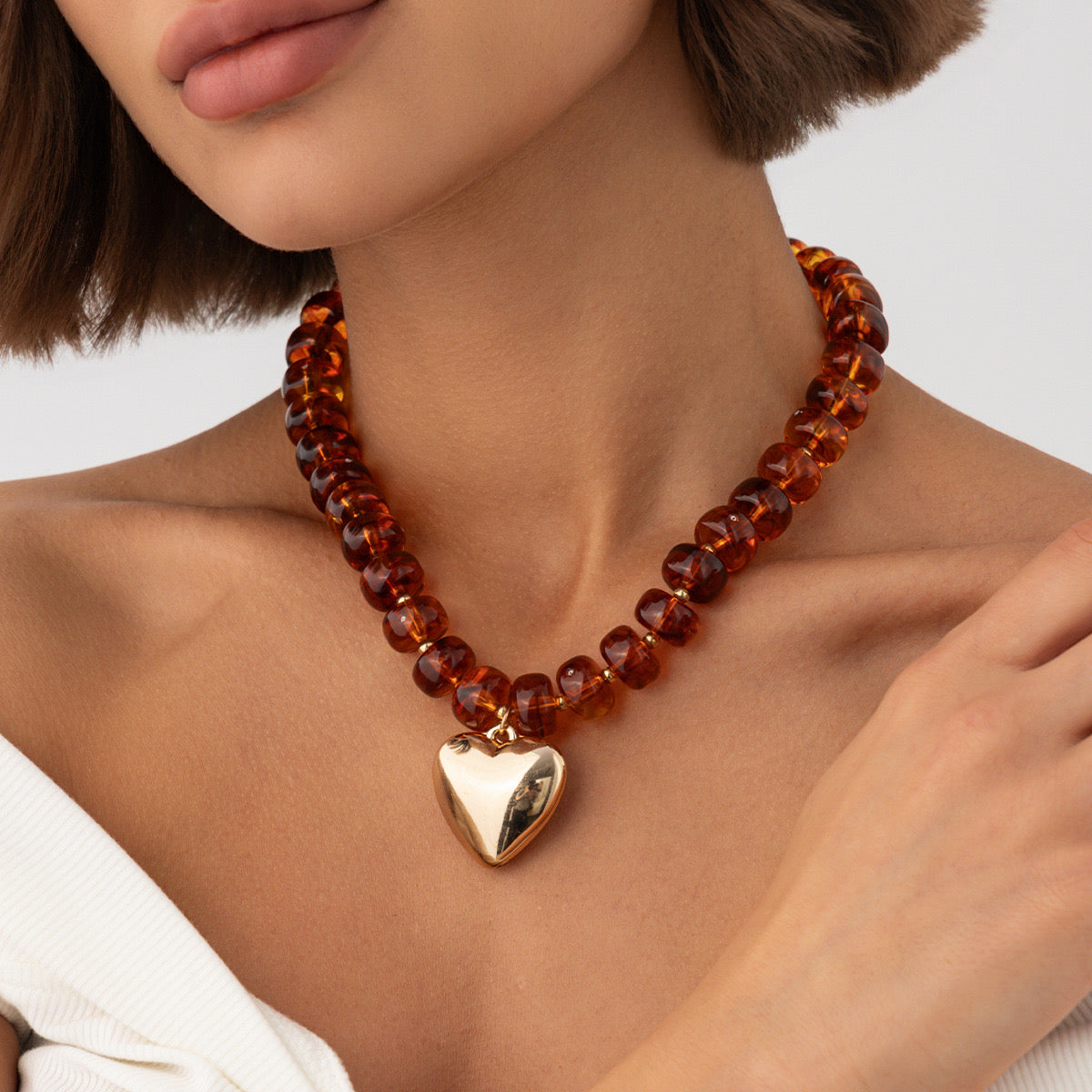 Toffee Candy Bead Necklace