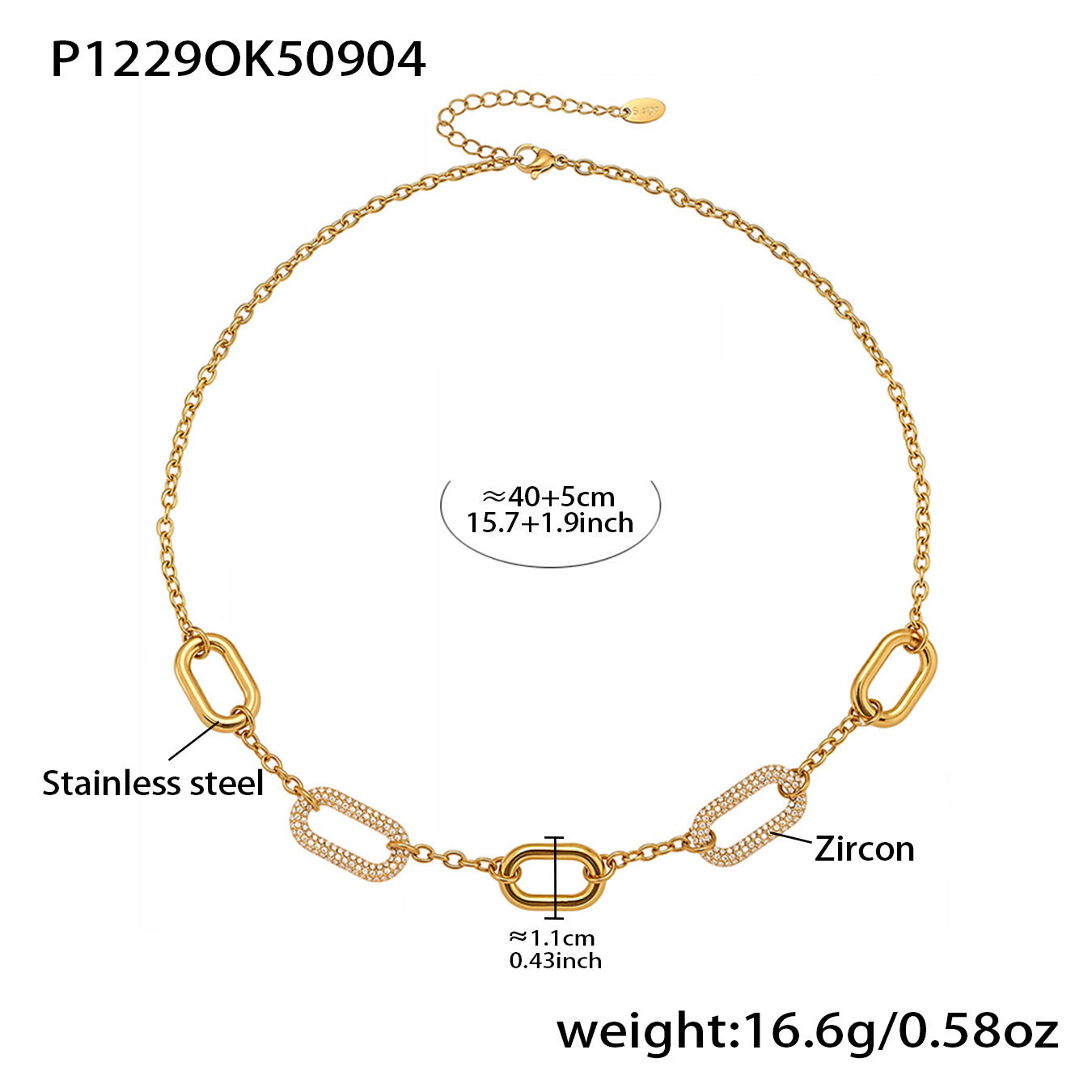 Crystal Bar Necklace