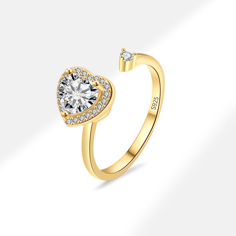 Spinning Golden Heart Ring