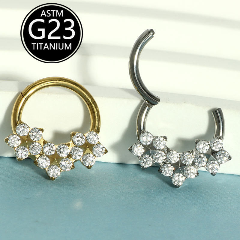 Shiny Flower Clicker Hoop