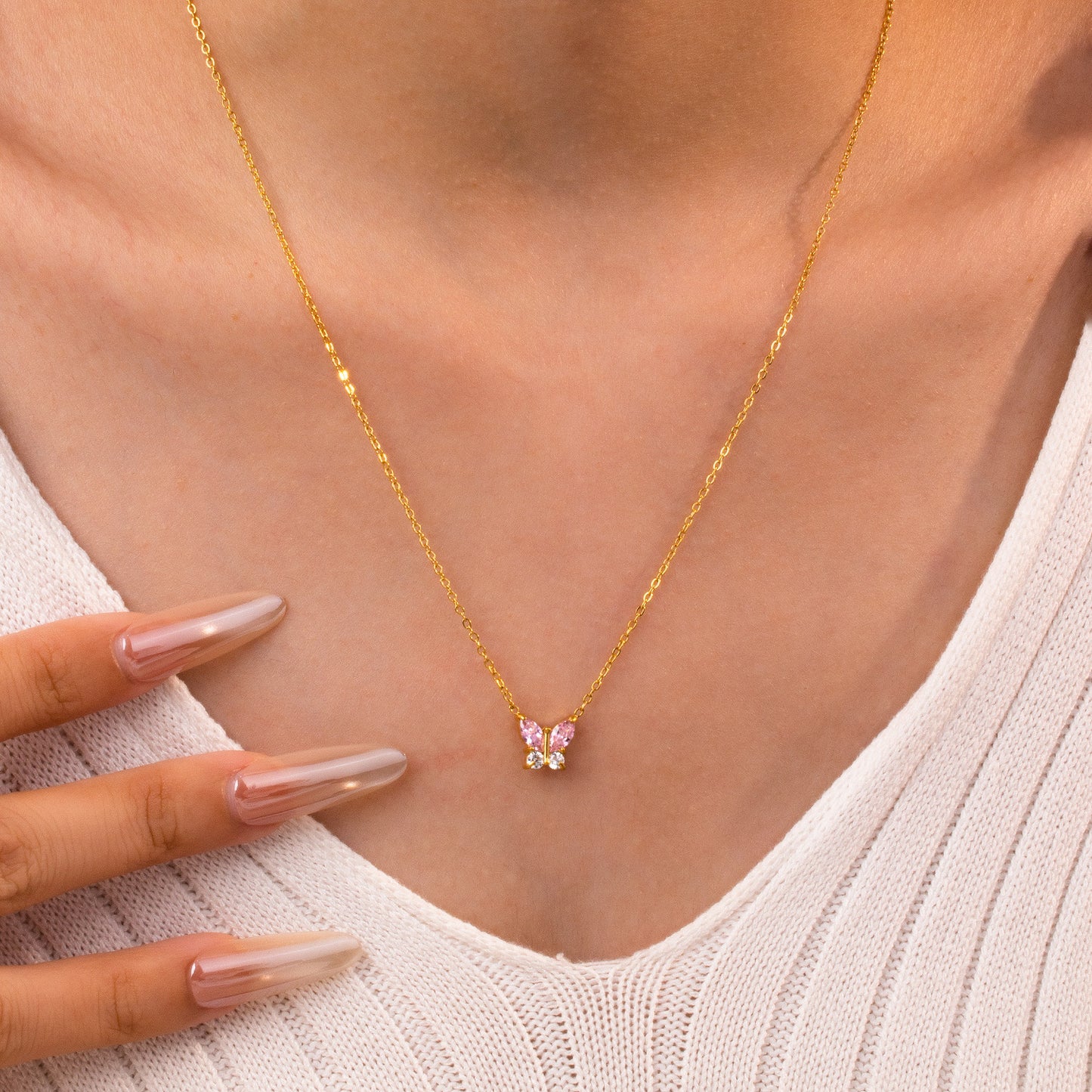 Tiny Butterfly Necklace