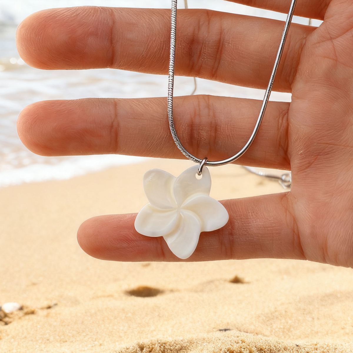 White Flower Necklace
