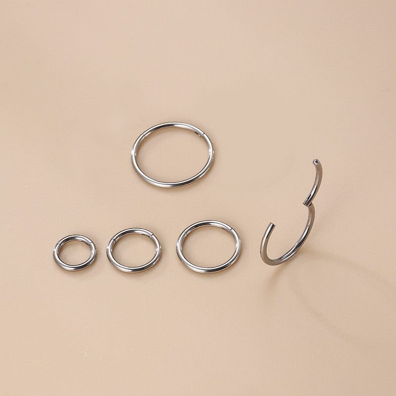 Simple Silver Clicker Hoop