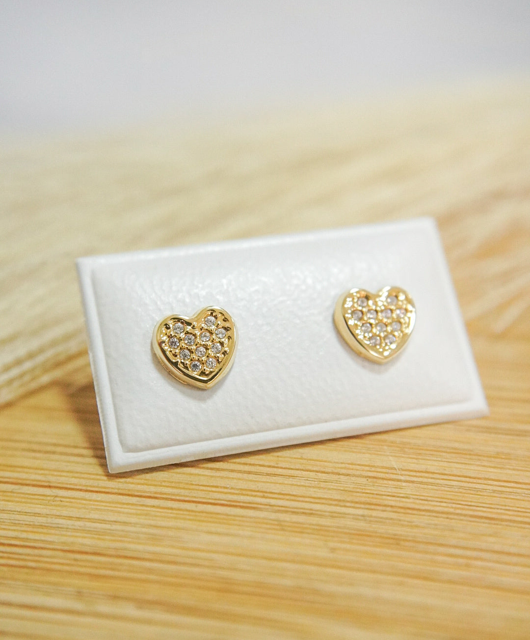 Shiny Hearts 9k Solid Gold Earrings