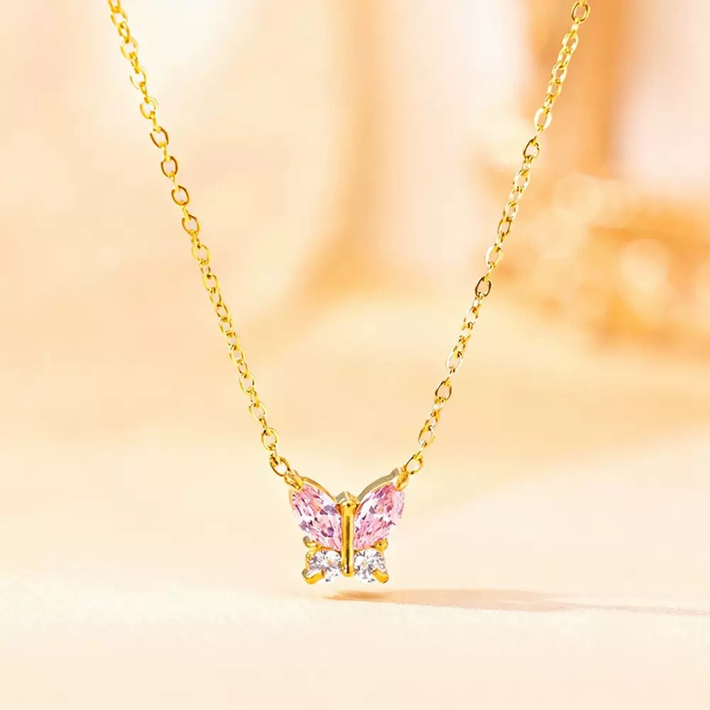 Tiny Butterfly Necklace