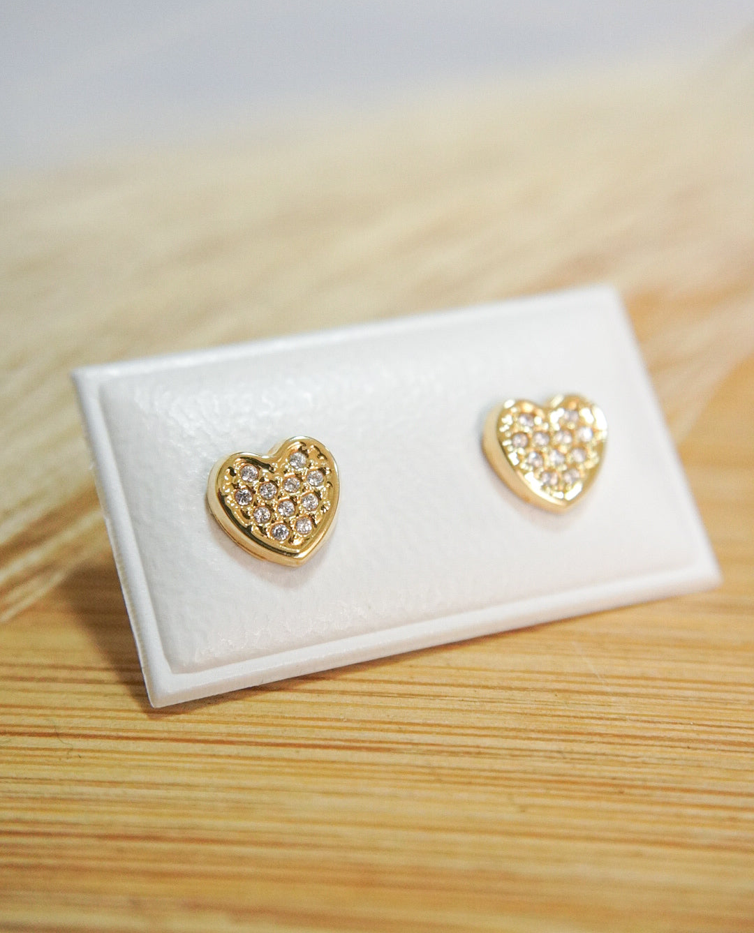 Shiny Hearts 9k Solid Gold Earrings