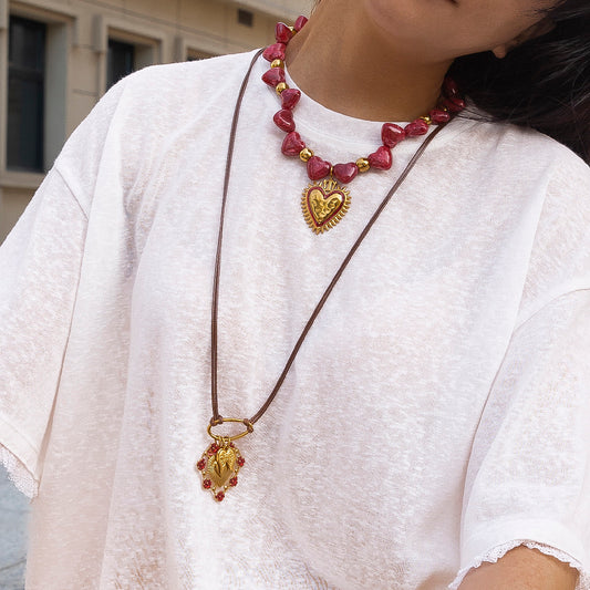 Wildflower Heart Necklace