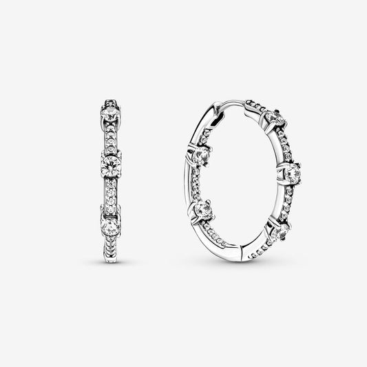 Sparkling Pave Pandora Hoops