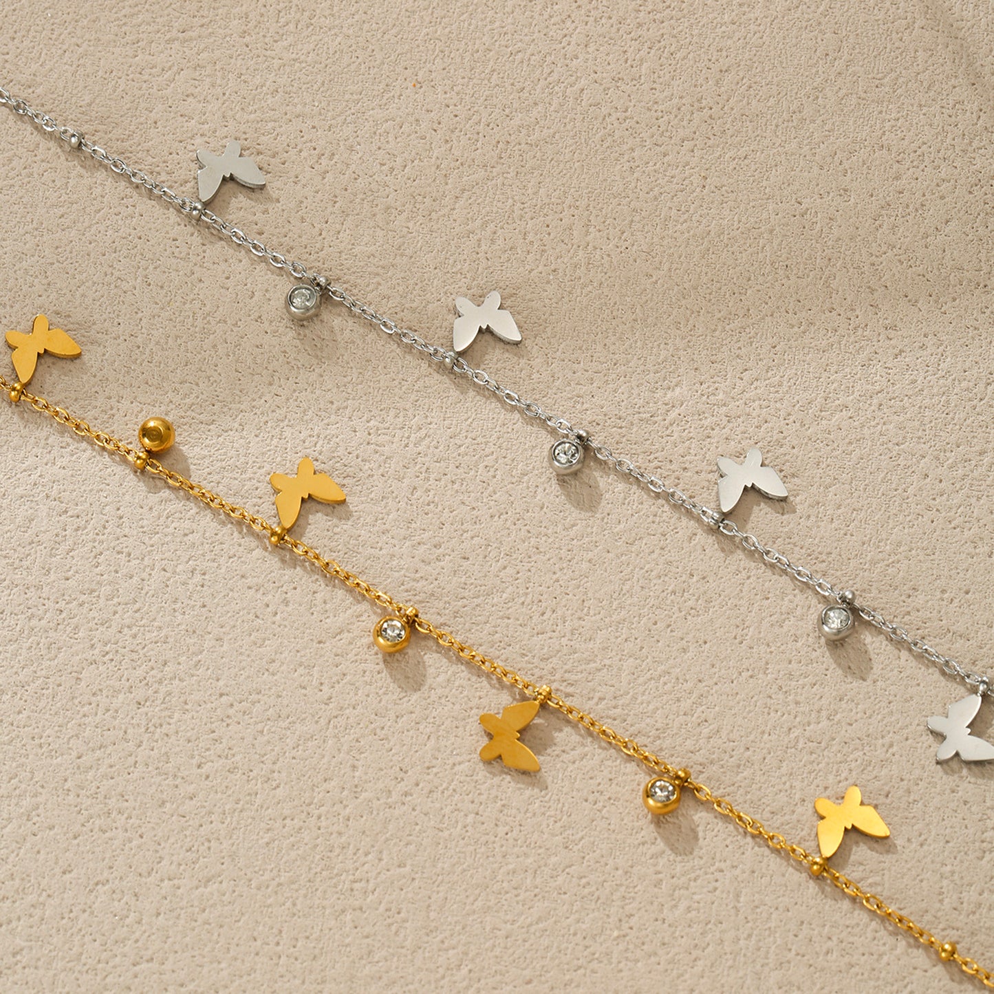 Butterfly Silver Anklet