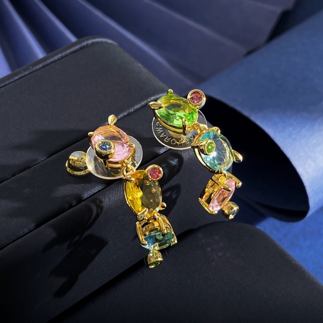 Multicolor Gem Earrings