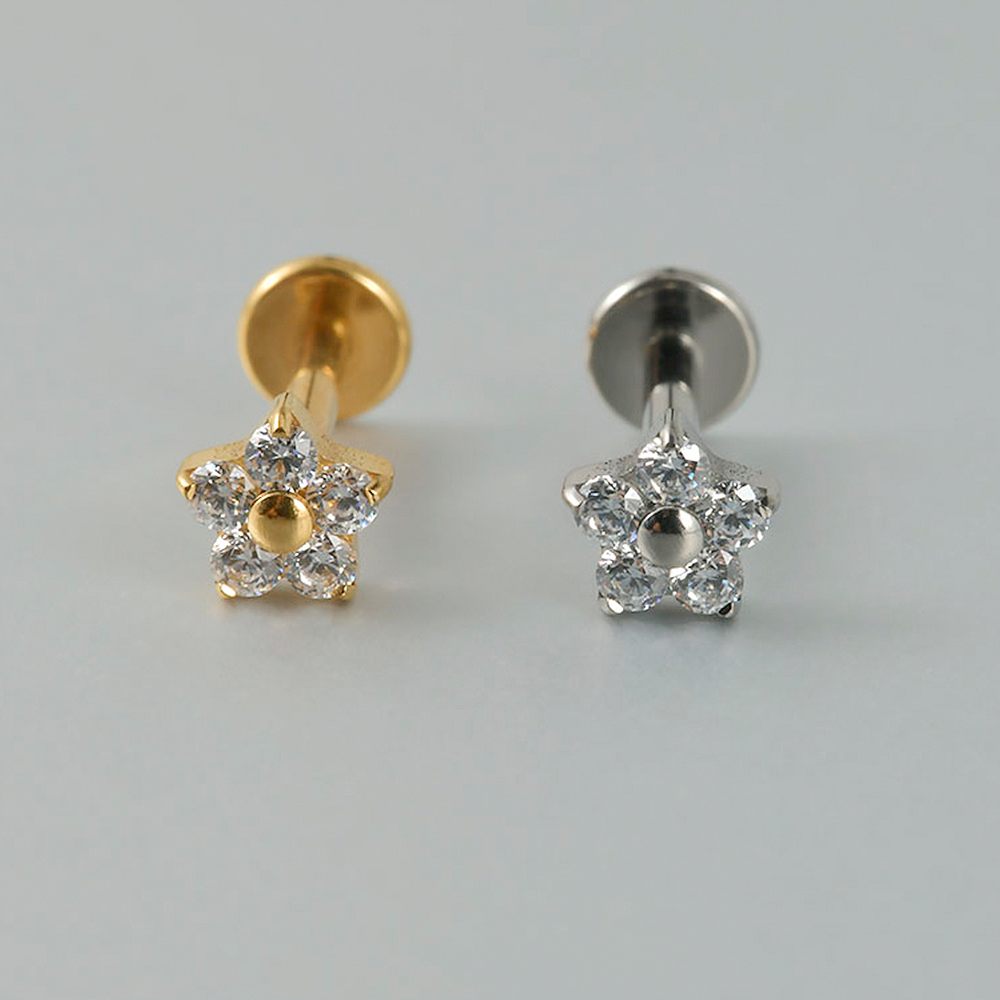 Mini Crystal Flower Labret