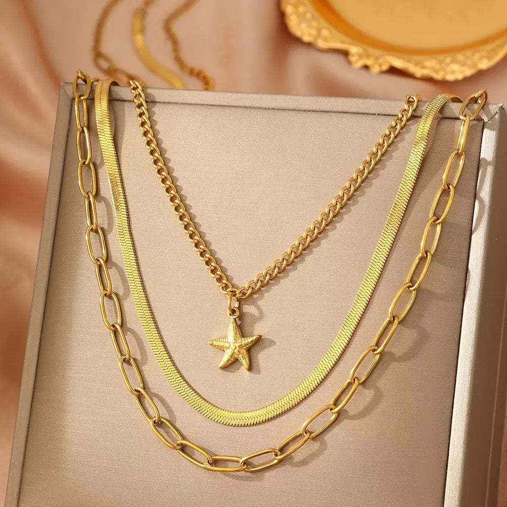 Starfish Layers Necklace