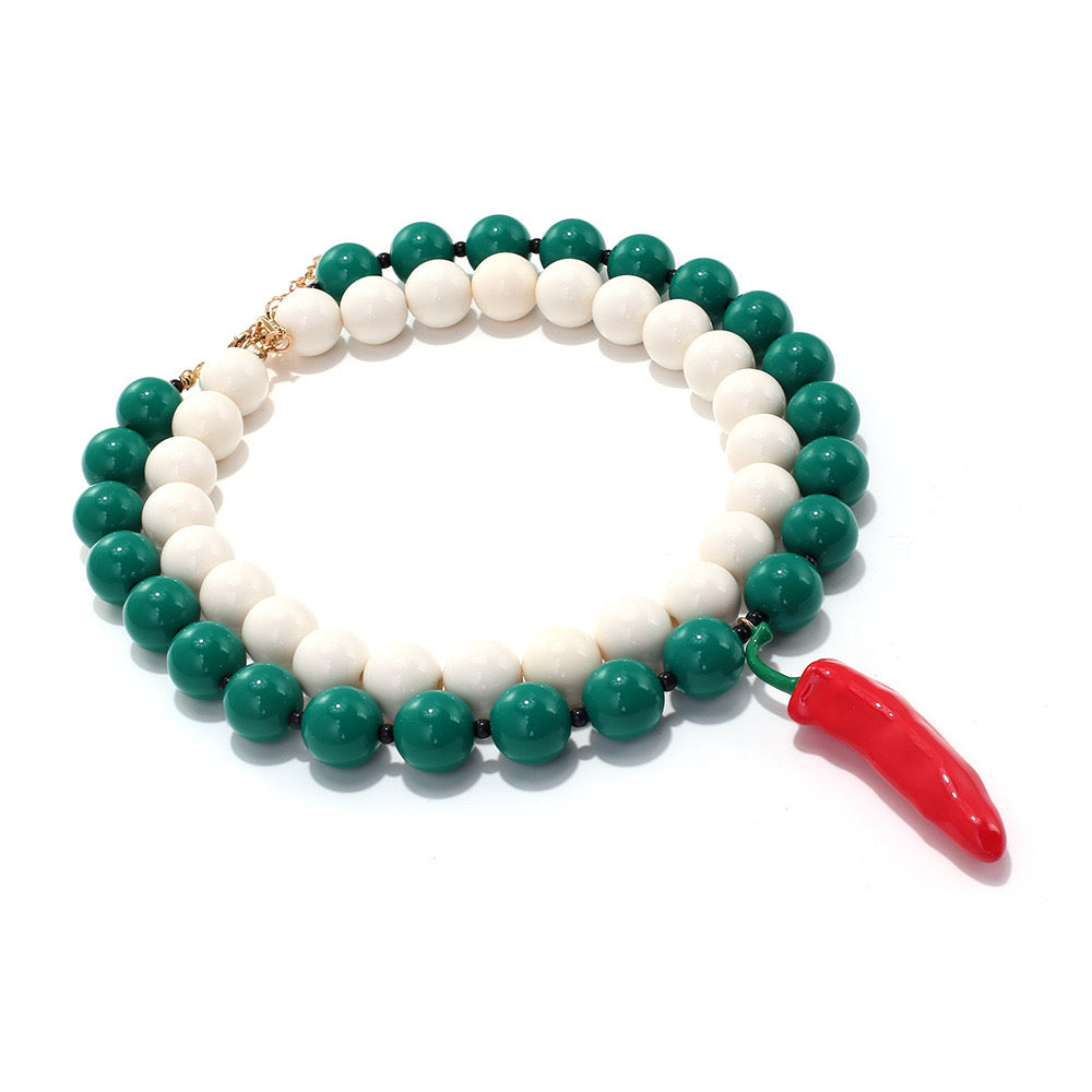 Hot Chilli Candy Bead Necklace