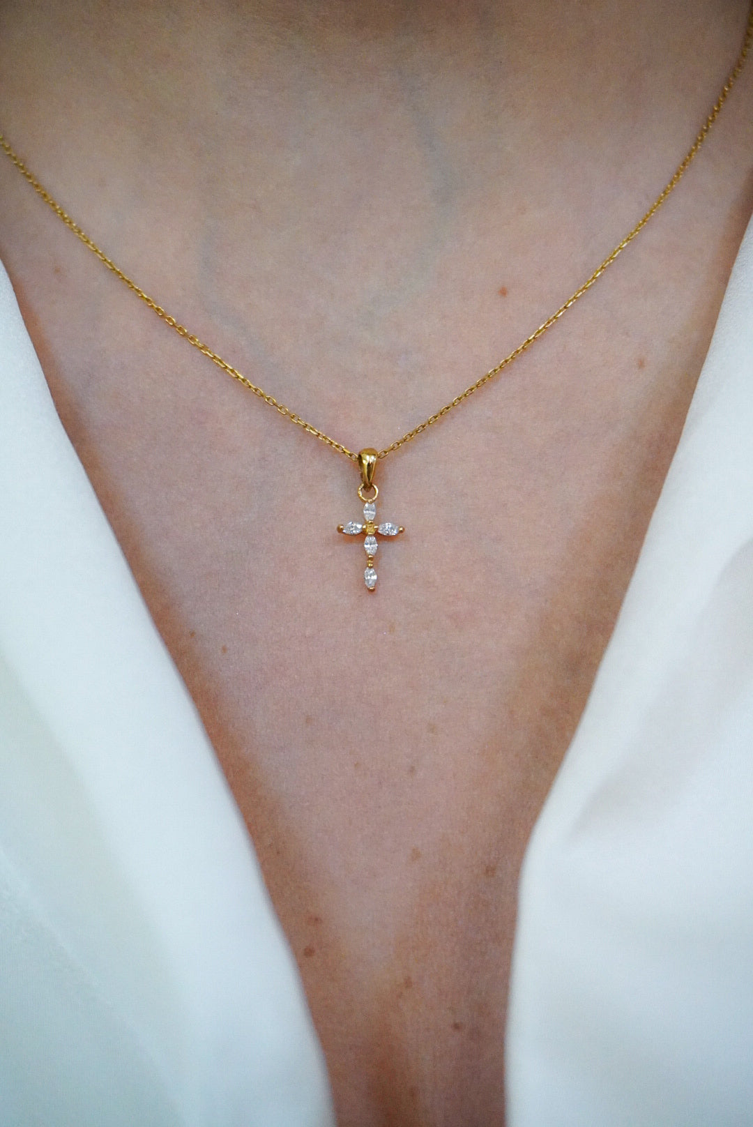 Cross 9k Solid Gold Necklace