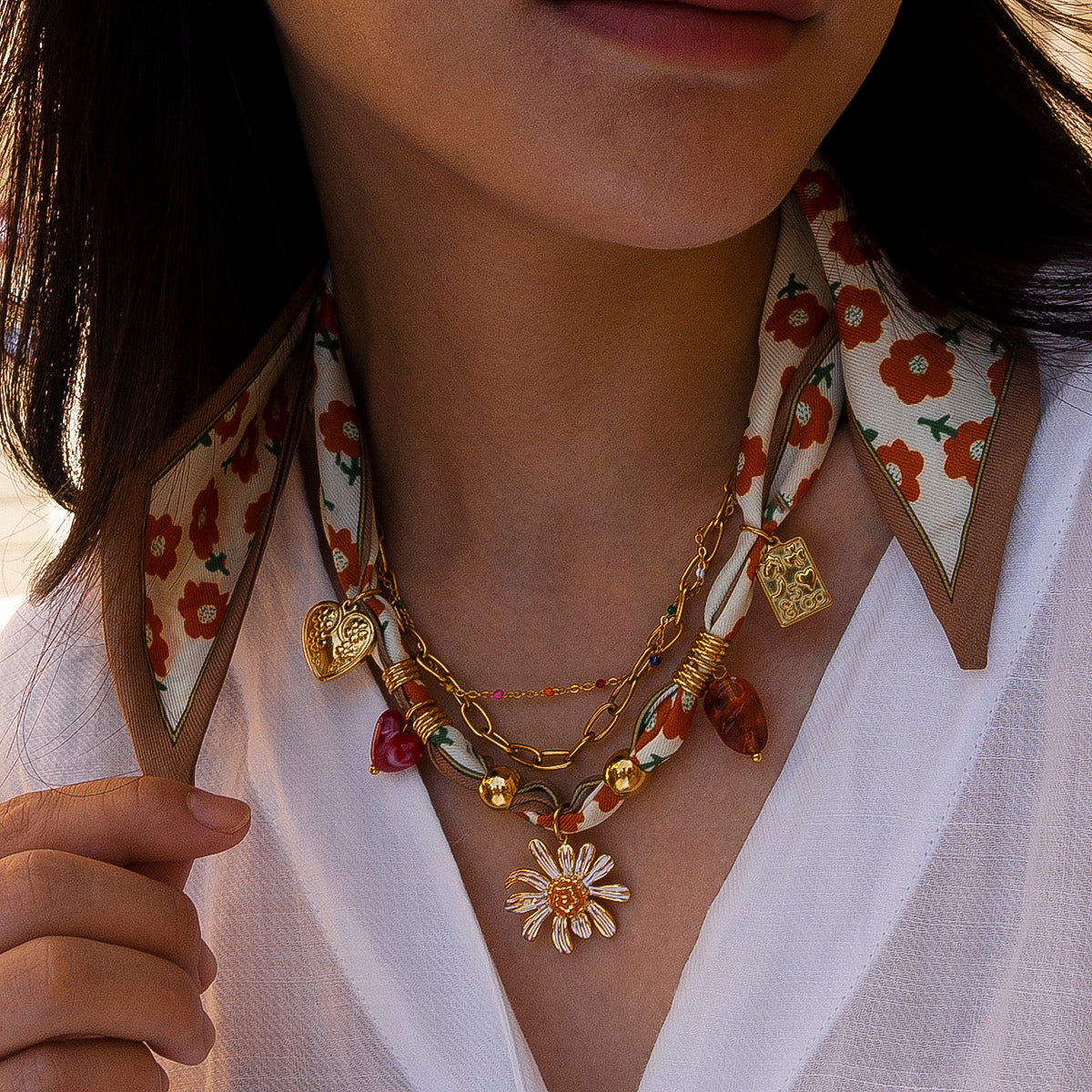 Scarf Charms Necklace