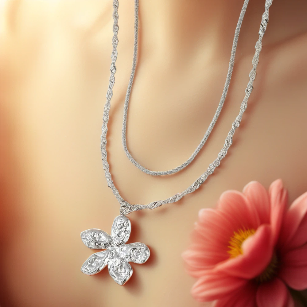 Double Bloom Necklace