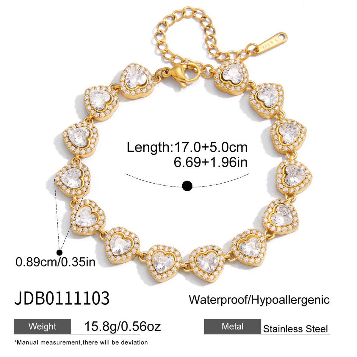 Golden Heart Angelic Bracelet