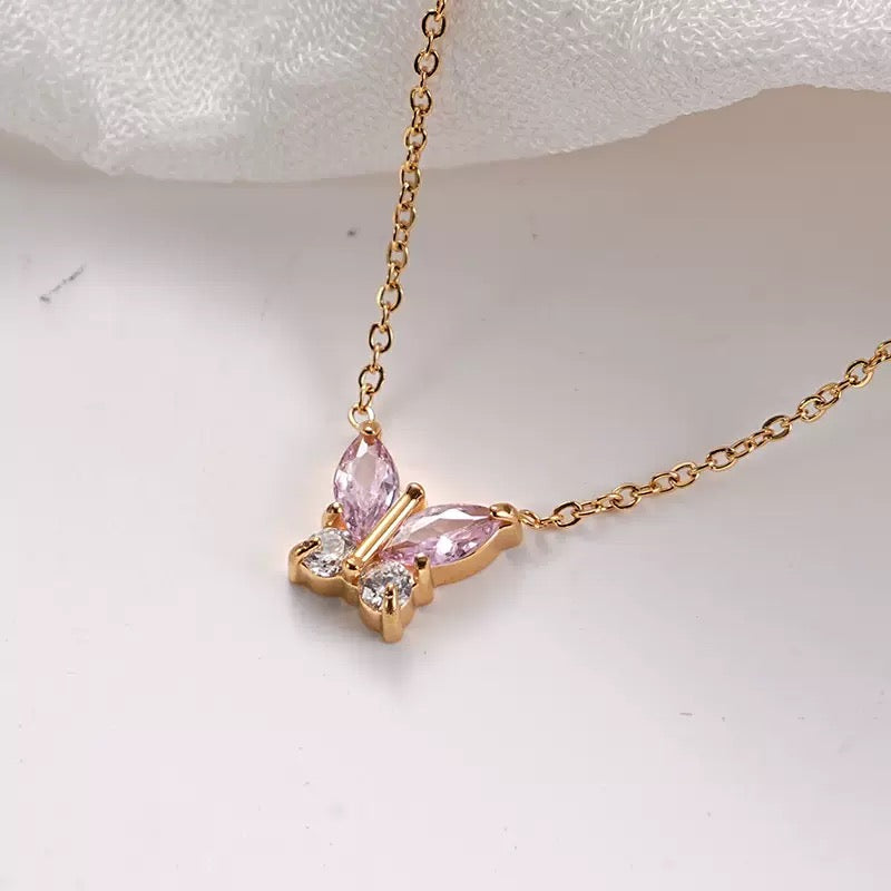Tiny Butterfly Necklace