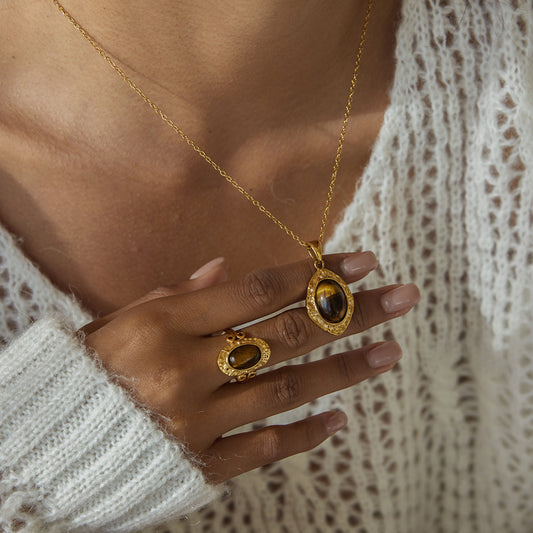 Cat Eye Stone Necklace