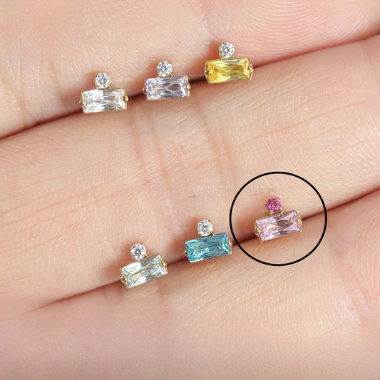 Pink Square Labret