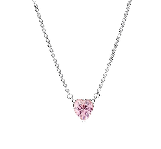 Pink Heart Pandora Necklace
