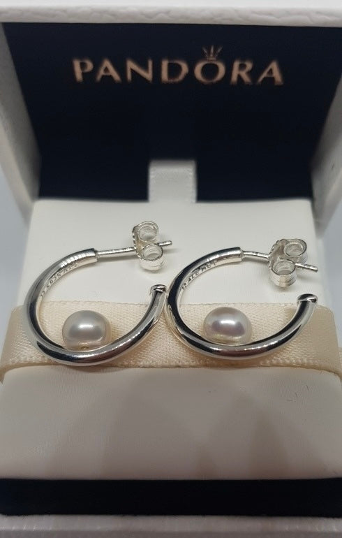 Pandora Pearl Hoops