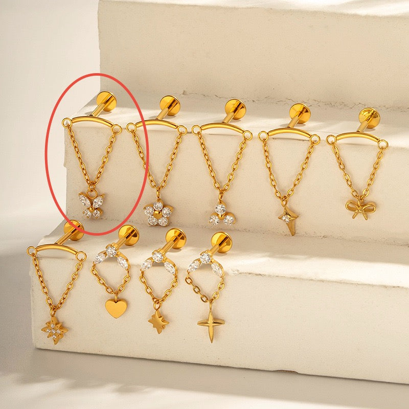 Butterfly Dangling Labret