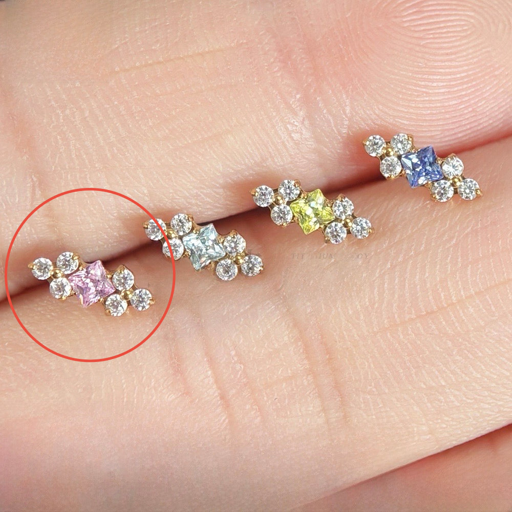 Rose Crystal Labret