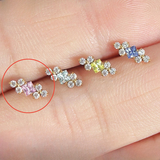 Rose Crystal Labret