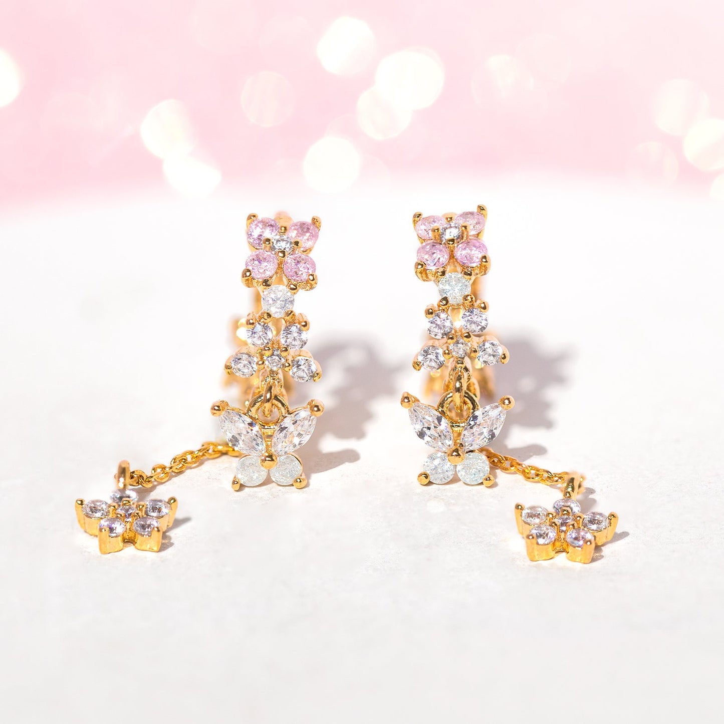 Butterfly Dangle Hoops