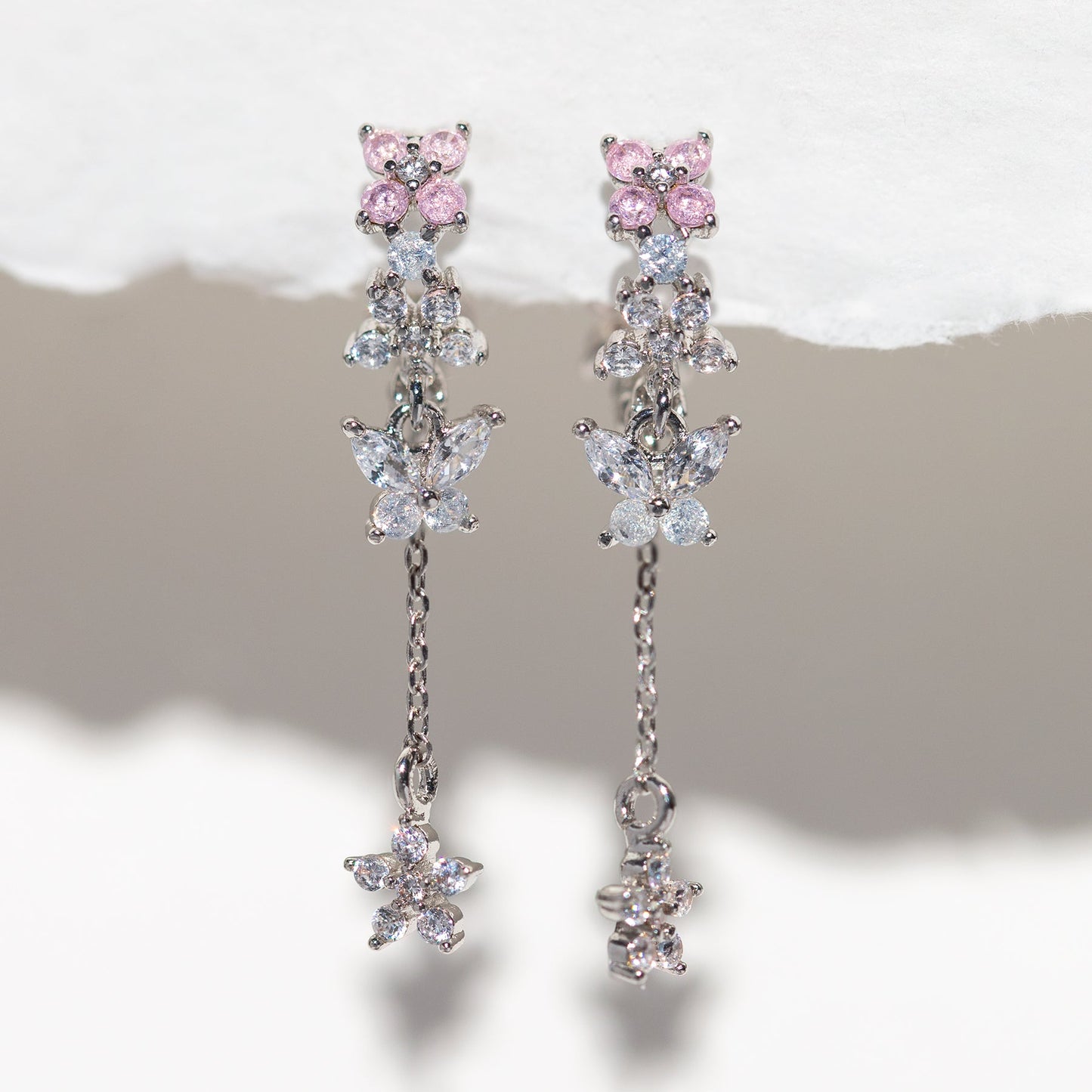 Butterfly Dangle Hoops